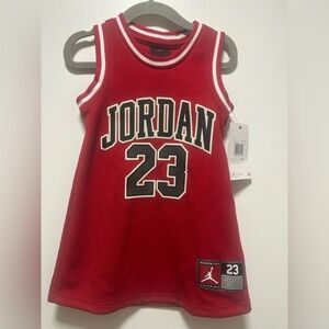 Jordan 23 Red and White Jersey Dress 2T